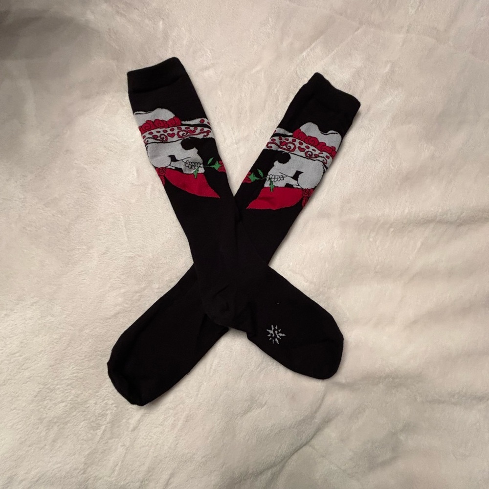 Day of the dead 🌹 💀 Mexican skull cowboy socks 🧦 BRAND NEW - Picture 6 of 6